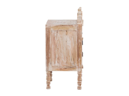 Hand Carved Wooden Bedside Table, Last Chance