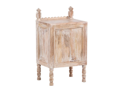Hand Carved Wooden Bedside Table, Last Chance