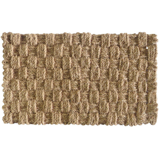 Coir Rope Doormat, Natural, 18x30in