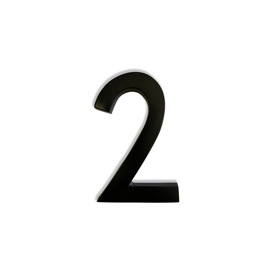 Magnetic Aluminum House Number #2, 4 in, Black, Last Chance