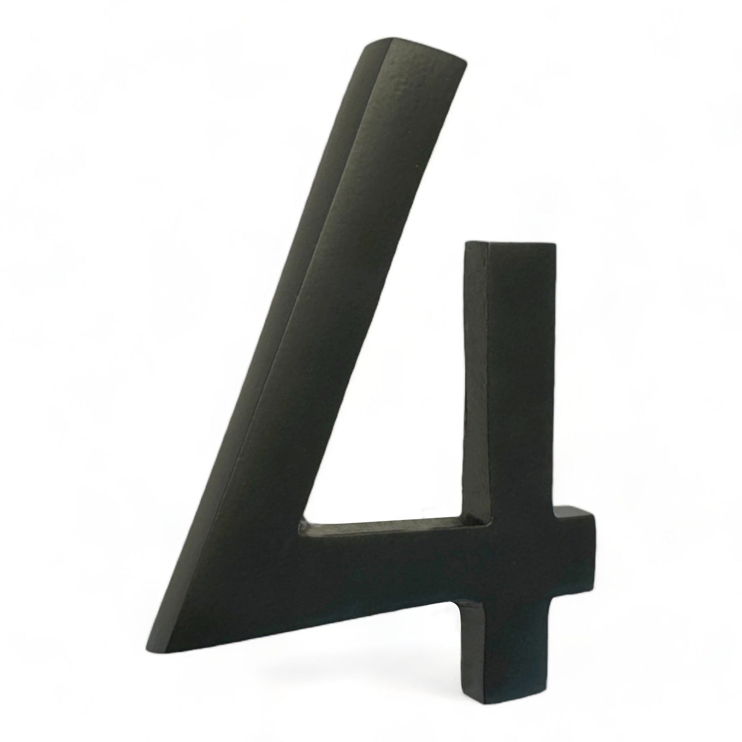 Self Adhesive Aluminum Number 4, 4 inch, Black