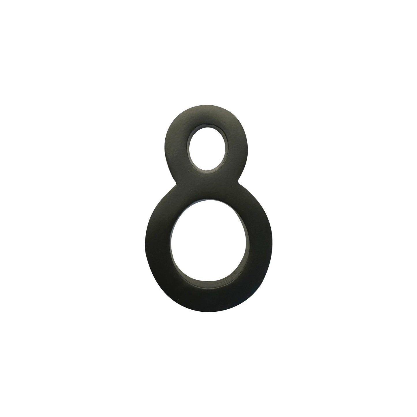 Self Adhesive Aluminum Number 8, 4 inch, Black