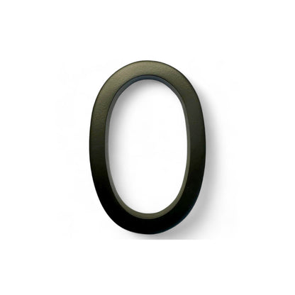 Self Adhesive Aluminum Number 0, 5 inch, Black