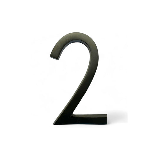 Self Adhesive Aluminum Number 2, 5 inch, Black