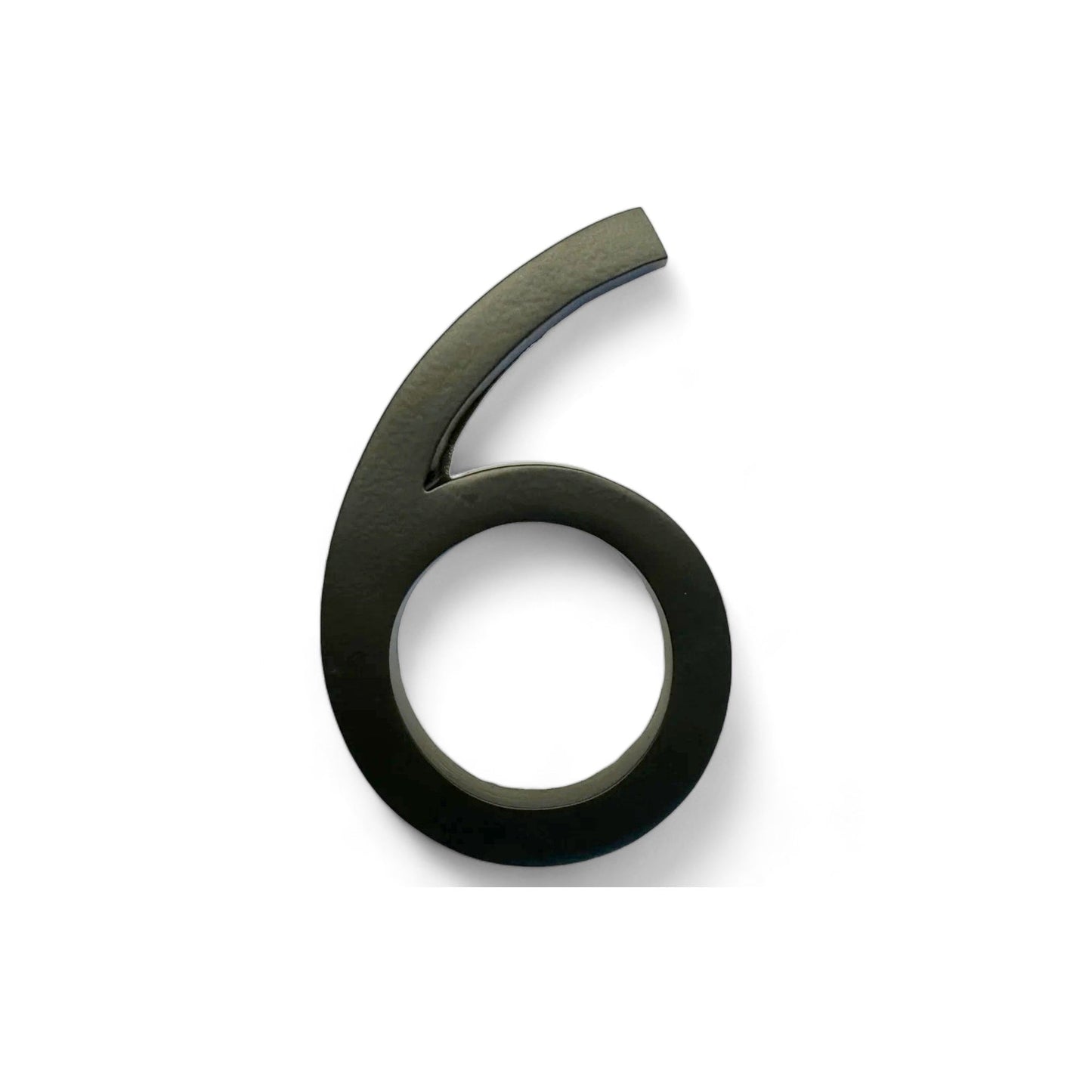 Self Adhesive Aluminum Number 6, 5 inch, Black