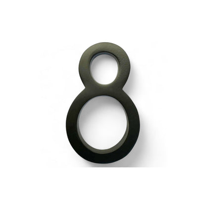 Self Adhesive Aluminum Number 8, 5 inch, Black