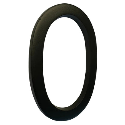 Self Adhesive Aluminum Number 0, 6 inch, Black