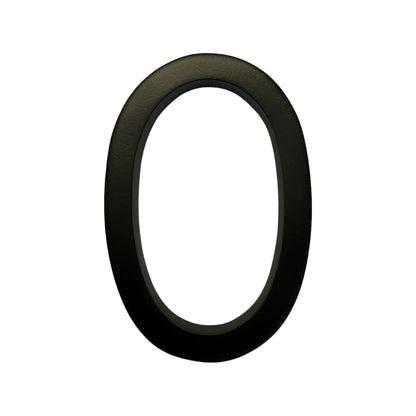 Self Adhesive Aluminum Number 0, 6 inch, Black