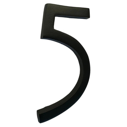 Self Adhesive Aluminum Number 5, 6 inch, Black