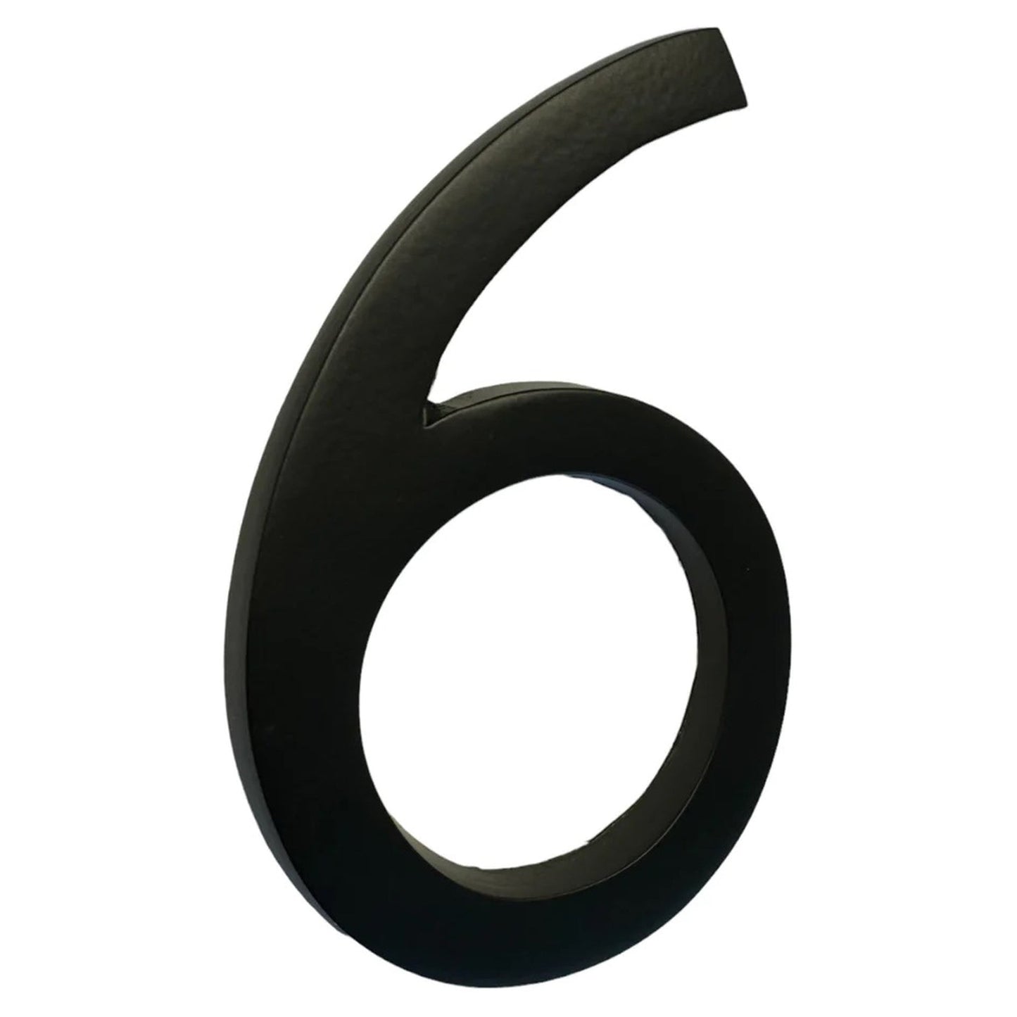 Self Adhesive Aluminum Number 6, 6 inch, Black