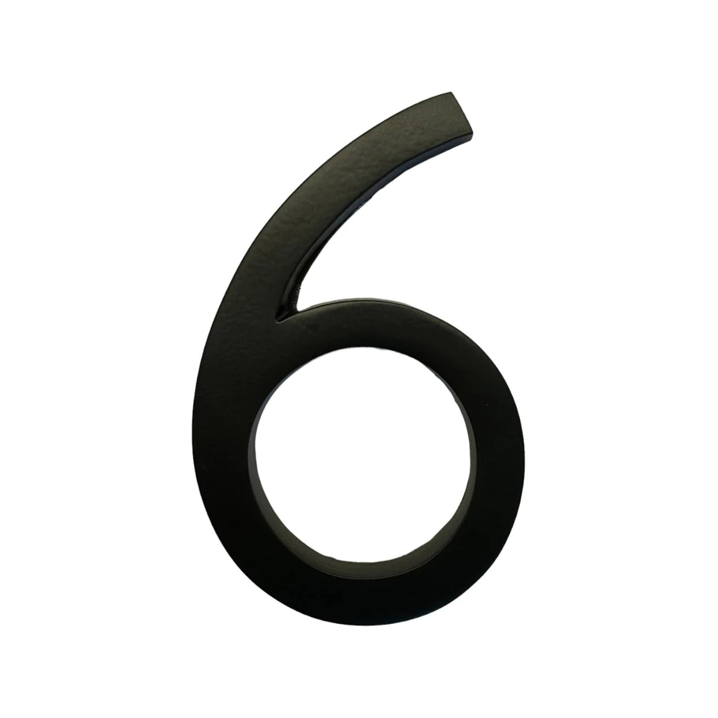 Self Adhesive Aluminum Number 6, 6 inch, Black