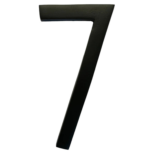 Self Adhesive Aluminum Number 7, 6 inch, Black