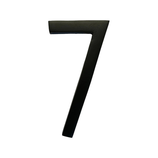 Self Adhesive Aluminum Number 7, 6 inch, Black