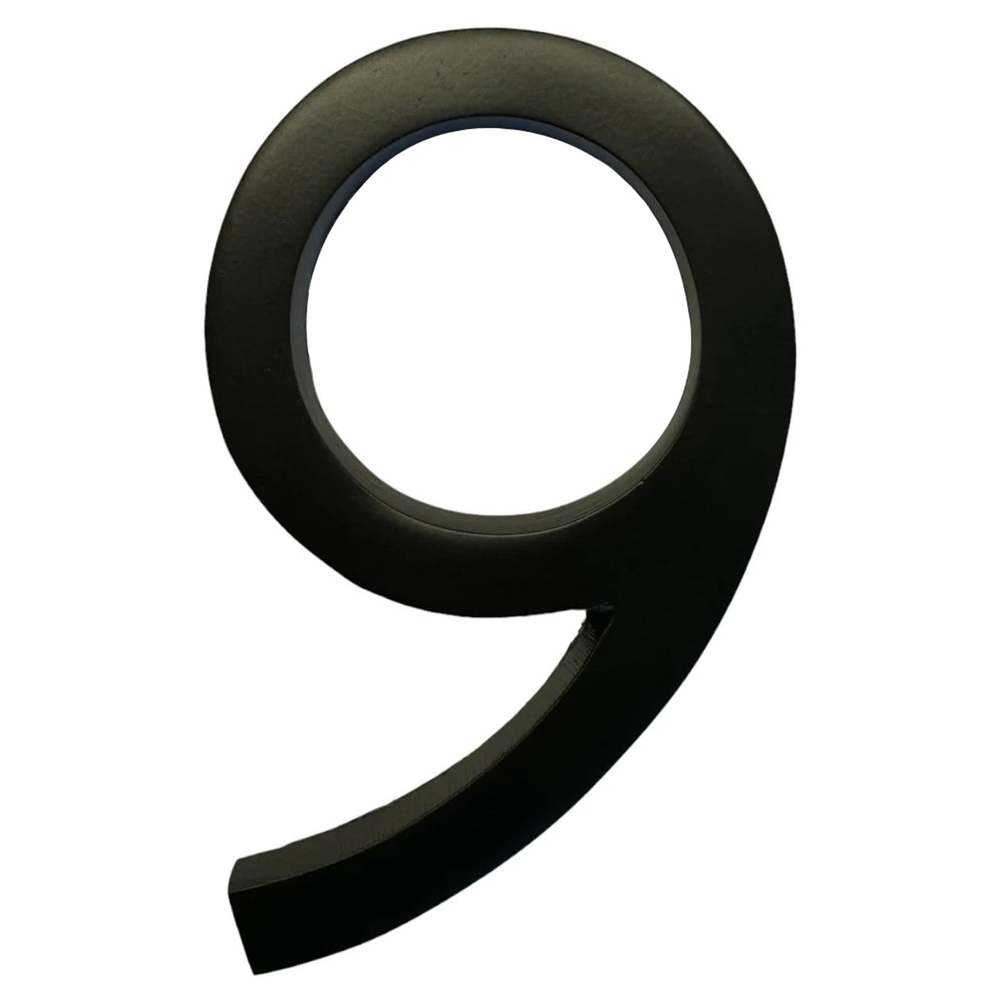 Self Adhesive Aluminum Number 9, 6 inch, Black