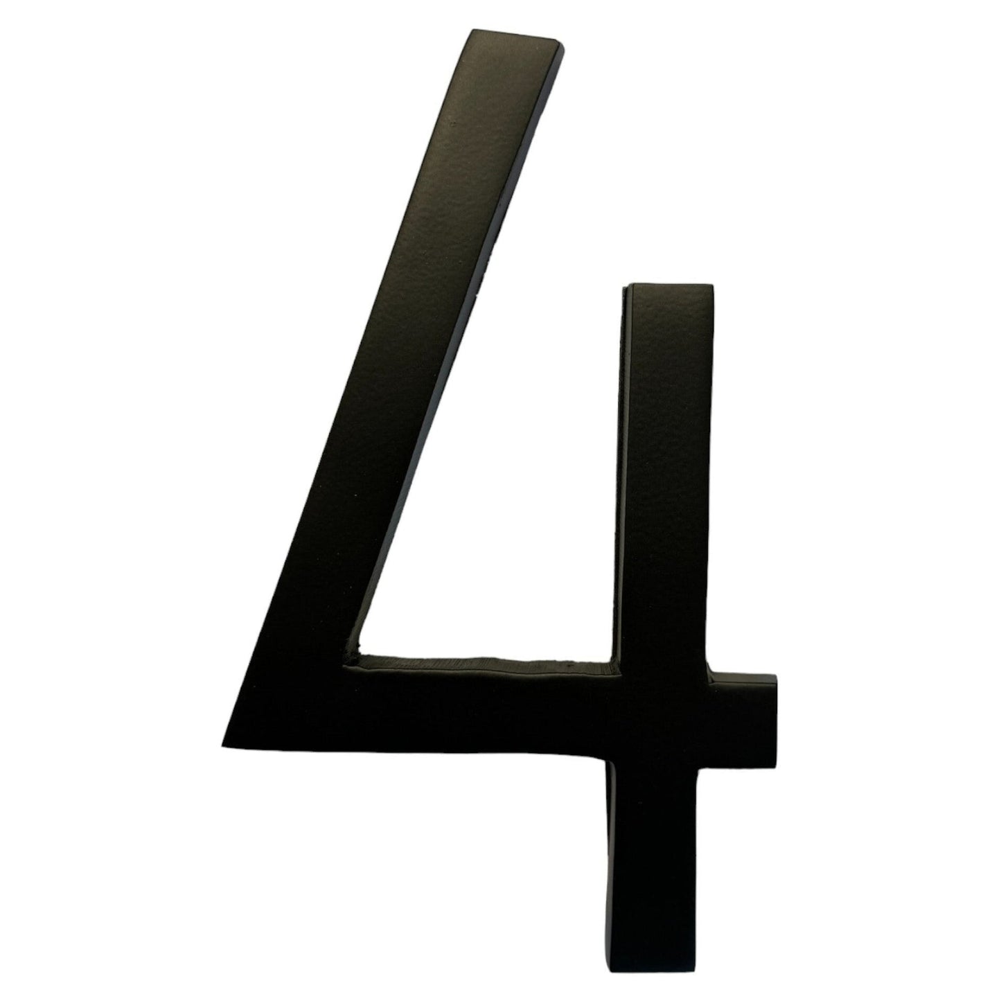 Self Adhesive Aluminum Number 4, 8 inch, Black