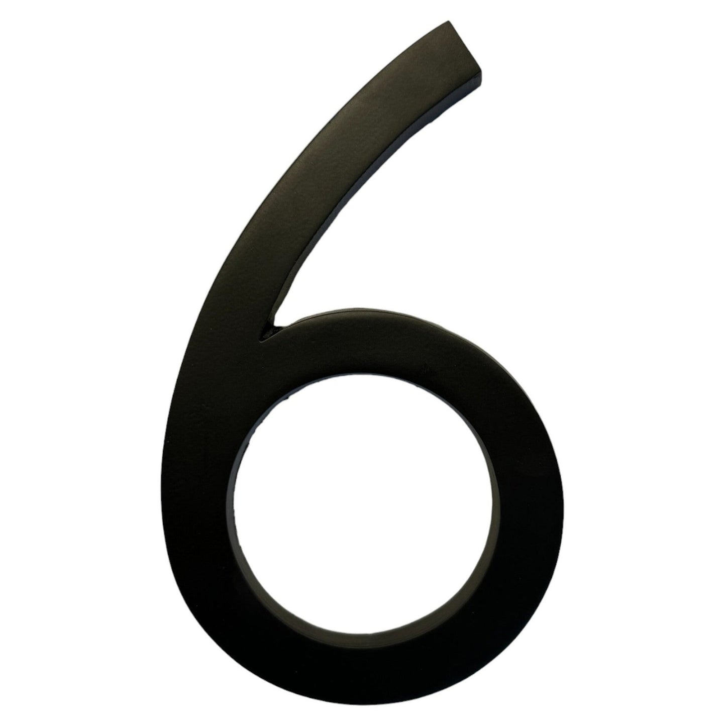 Self Adhesive Aluminum Number 6, 8 inch, Black