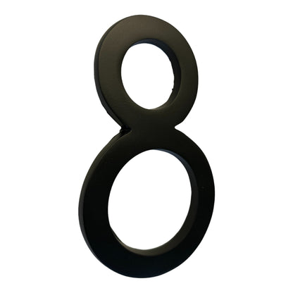 Self Adhesive Aluminum Number 8, 8 inch, Black