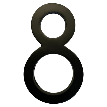 Self Adhesive Aluminum Number 8, 8 inch, Black