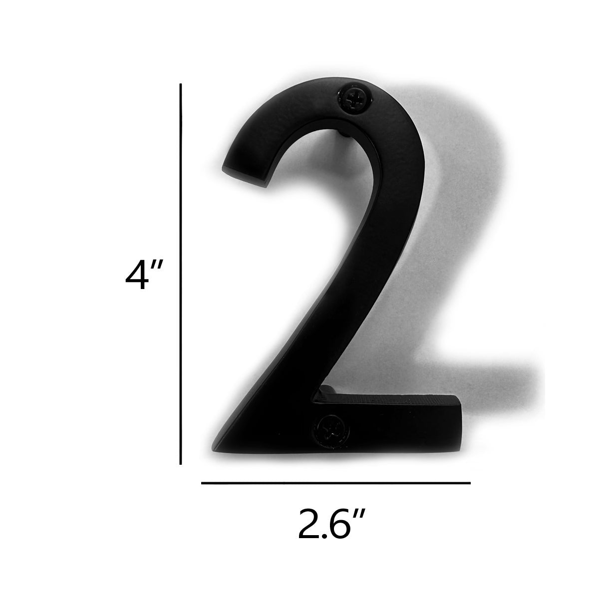 Aluminum Number 2, 4in, black