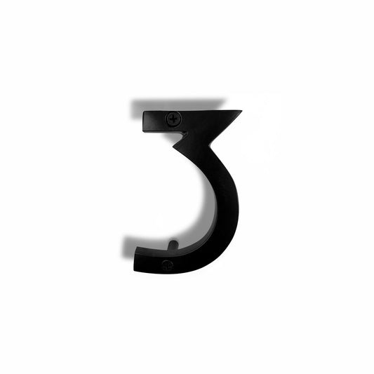 Aluminum Number 3, 4in, black