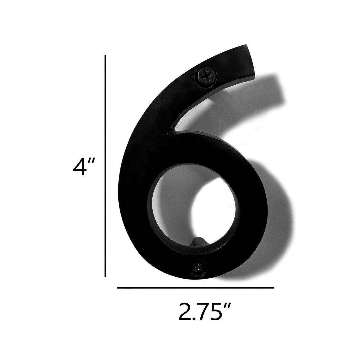 Aluminum Number 6, 4in, black