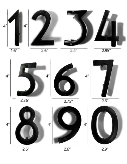 Aluminum Number 8, 4in, black