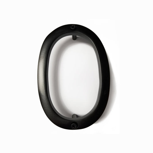 black aluminum number 0, 6inch