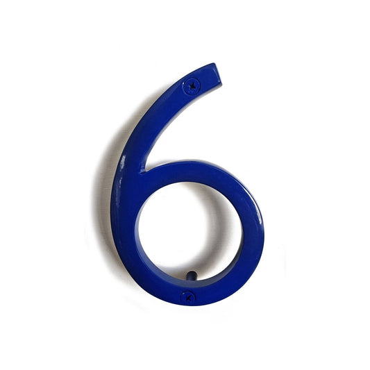 Blue Shadow House Number 6, 6 inch, Last Chance