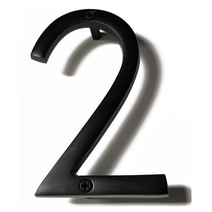 Black Aluminum Number 2, 8 inch