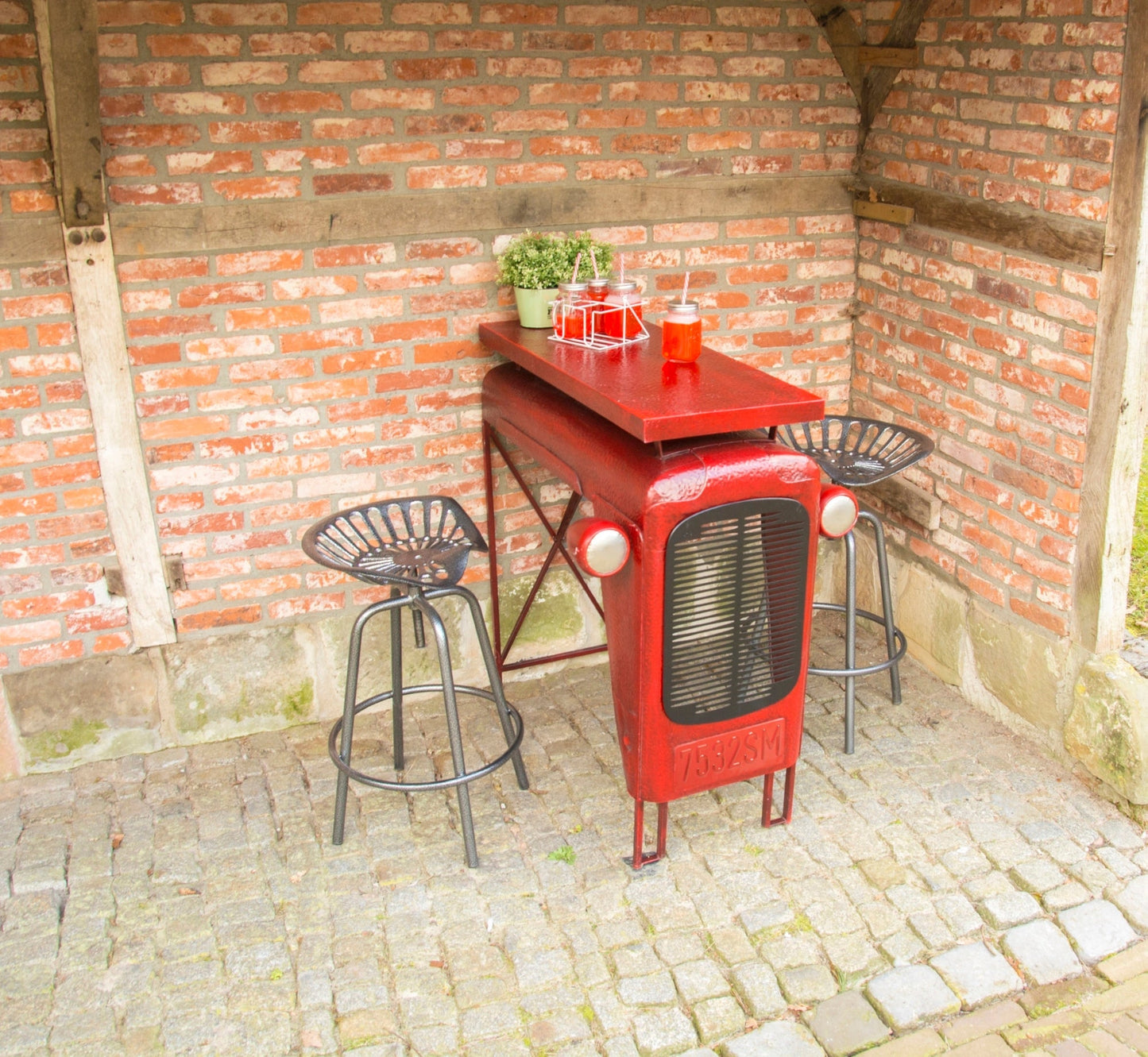 Tractor Table Red