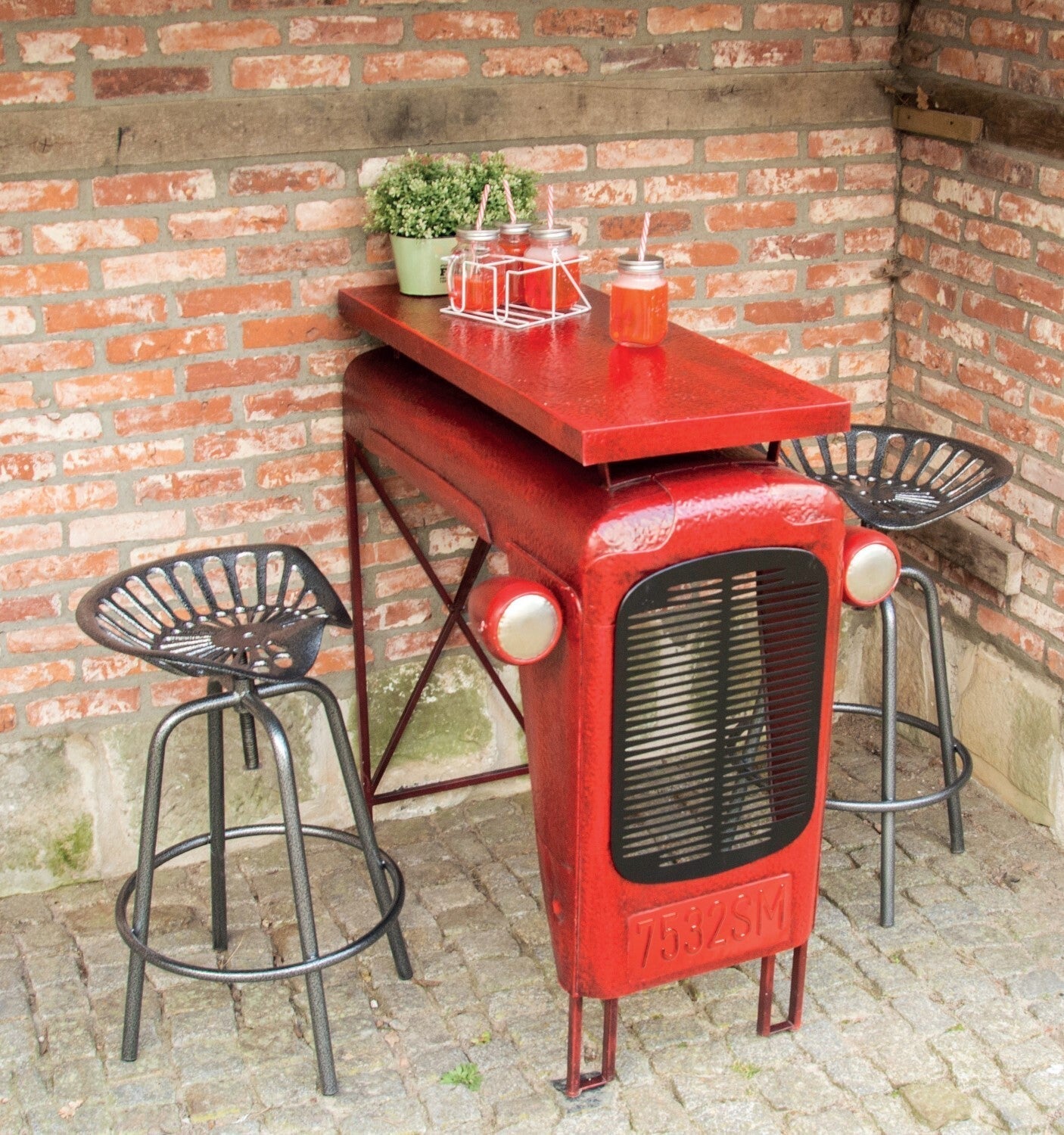 Tractor Table Red