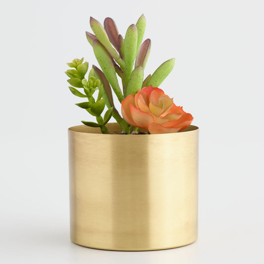 Deziree Gold Vase, Gold Matt Metal