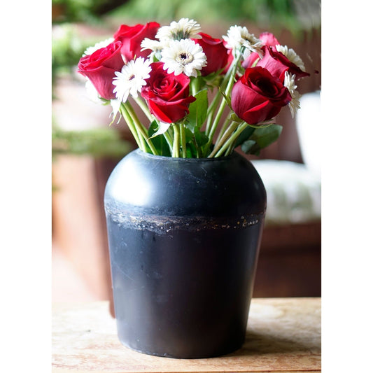 Haides Planter , Black Rustic Iron, Last Chance