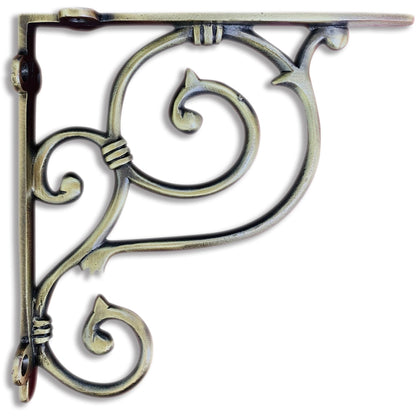 Shelf Bracket, Medium, Antique Brass