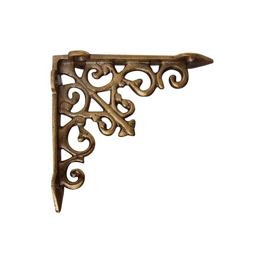 Victorian Shelf Bracket, Small, Antique Gold