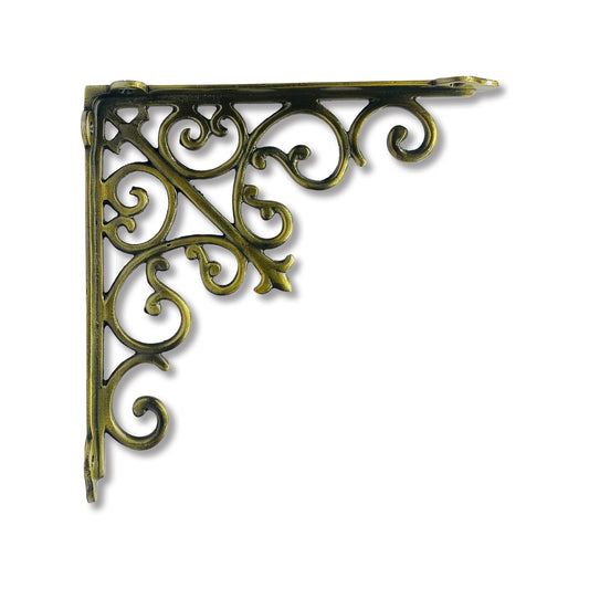 Victorian Shelf Bracket, Medium, Antique Gold