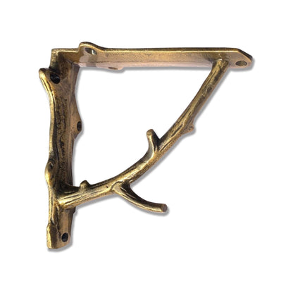 Branch Bracket, Small, Antique Gold