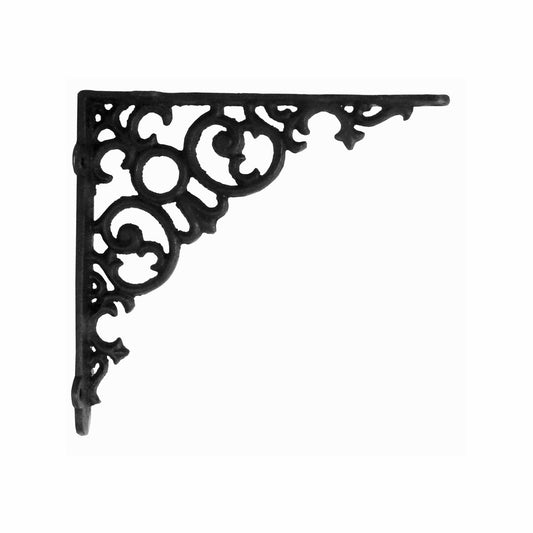 Scroll Shelf Bracket, Medium, Black