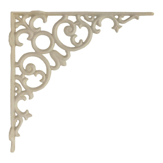 Shelf Bracket, Scroll, Large, White