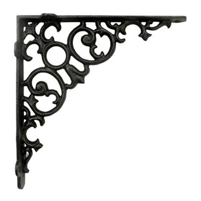 Shelf Bracket, Scroll, Large, Black