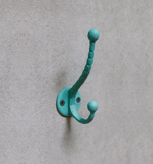 Double Hook Rustic Turquoise