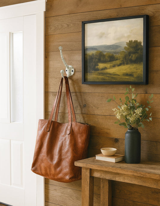Double Hook Rustic White
