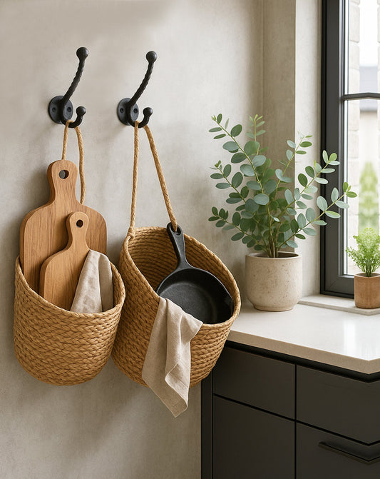 Double Hook Rustic Black