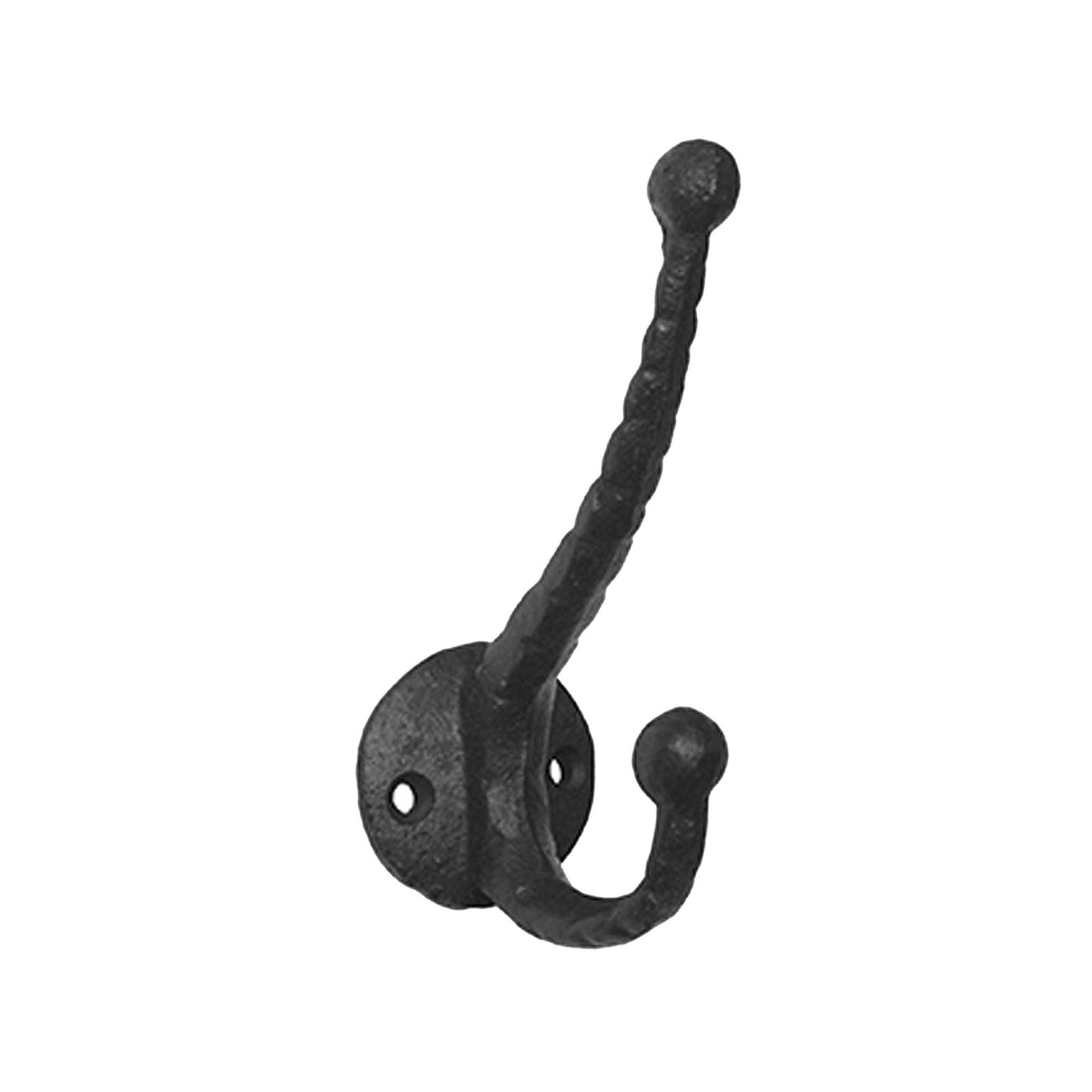 Double Hook Rustic Black