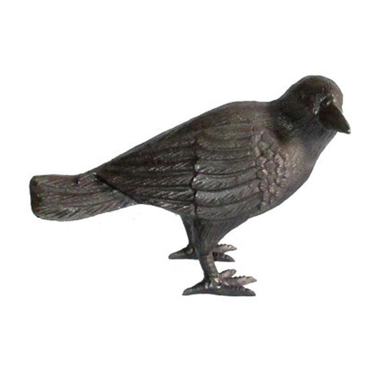 Cast Iron Crow, Head To Side, Black