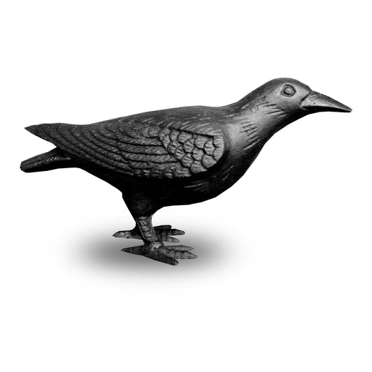 Cast Iron Crow, Head Up, Black