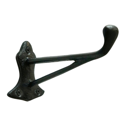 Cast Iron Hanging Hook, Antique Black