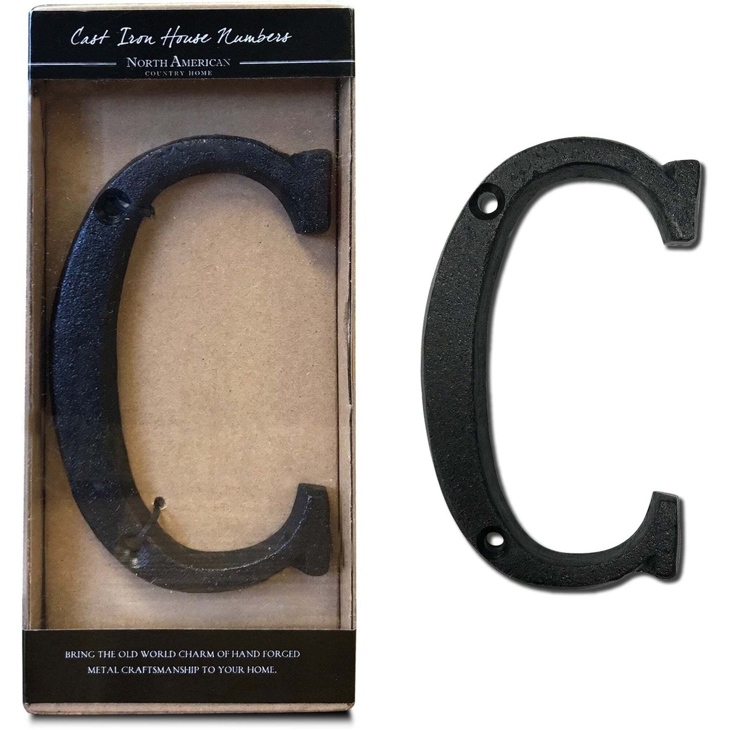 Cast Iron Letter C Black