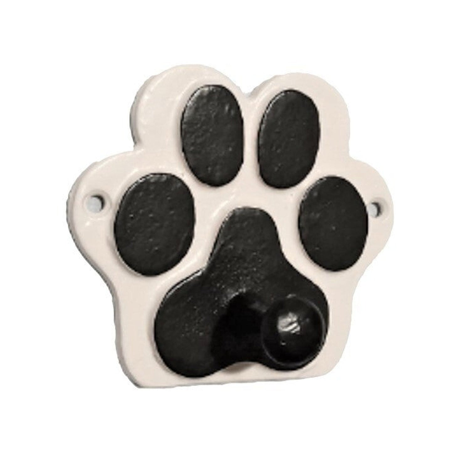 Hook Paw, White with Black Paw, 4 inch