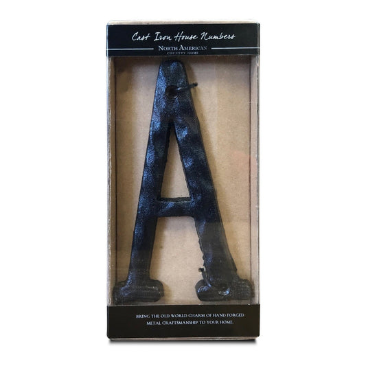 Cast Iron Letter A Black (JS-RUSTIC-A)